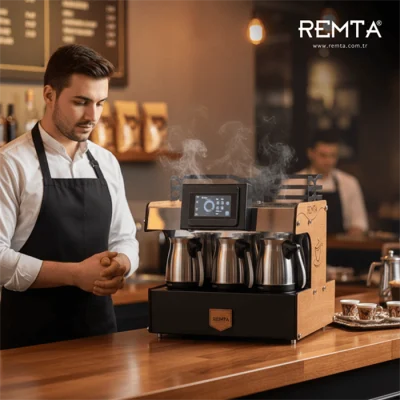 Remta  RTK03 3 Cezveli Profesyonel Türk Kahve Makinesi