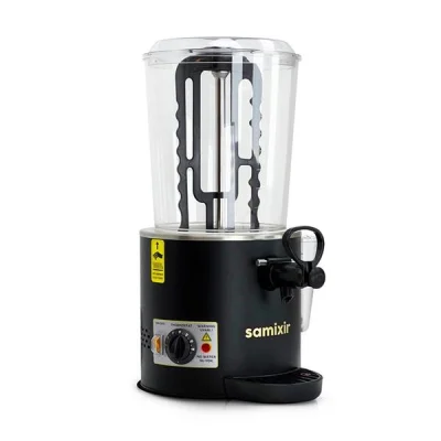Samixir 10 LT Panoramik Karıştırıcılı Sıcak Çikolata Ve Salep Dispenseri Siyah
