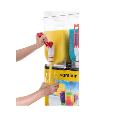 Samixir 12 + 12 L Slush Twin Allure Buzlu İçecek Dispenseri Sarı