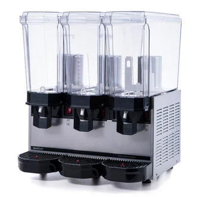 Samixir 20 + 20 + 20 L Klasik Triple Fıskiyeli + Fıskiyeli + Karıştırıcılı Soğuk İçecek Dispenseri Inox