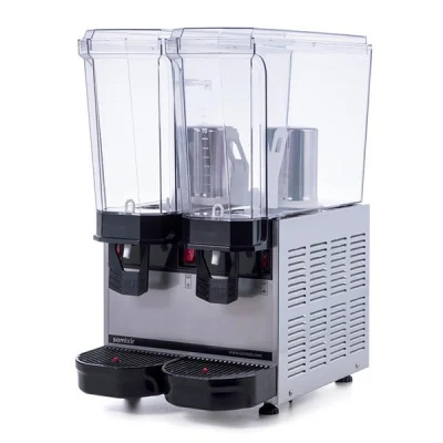 Samixir 20 + 20 L Klasik Twin Fıskiyeli + Karıştırıcılı Soğuk İçecek Dispenseri Inox
