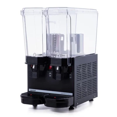 Samixir 20 + 20 L Klasik Twin Fıskiyeli + Karıştırıcılı Soğuk İçecek Dispenseri Siyah