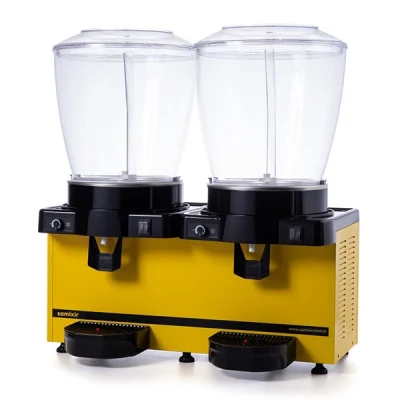 Samixir 22 + 22 L Panoramik Twin Fıskiyeli Soğuk İçecek Dispenseri Analog Sarı