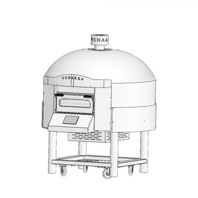 Venarro Maestro DYK-07 Döner Tabanlı Gazlı Pizza Fırını Siyah