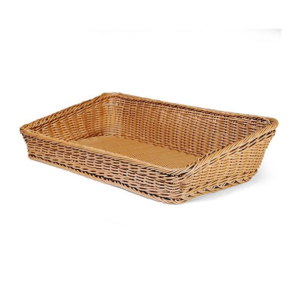 Biradlı Grv-2419-B Açık Büfe Plastik Dikdörtgen Sepet 50X50X5/10 Cm
