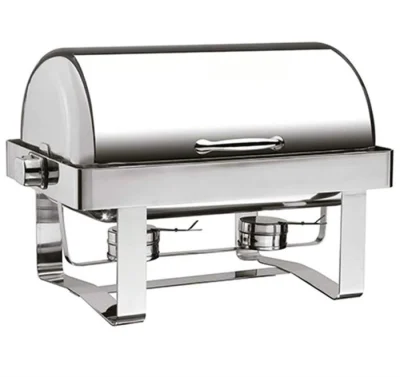 CHAFING DISH 180 DERECE AÇILIR KAP.DÜZ AYAK KIZAKLI, E.ISITICI YOK
