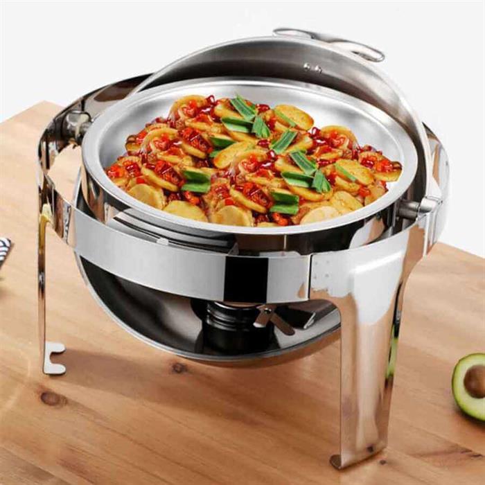 Epinox CDC-6 Chafing Dish Roll Top Yuvarlak Çorbalık 6 L