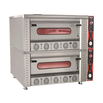 Himaksan PFG6+6 20 mbar 1178 Çift Katlı Pizza Fırını Gazlı