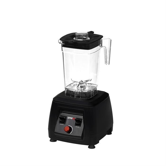 Omake 2 L Kapak Sensörsüz Şeffaf Hazneli Manuel Bar Blender 2200W Siyah