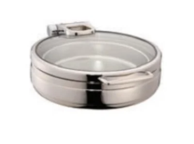 ÖZTİRTAKİLER LUX CHAFİNG DİSH HİDROLİK CAM KAPAK YUVARLAK 6L 2/3 GN