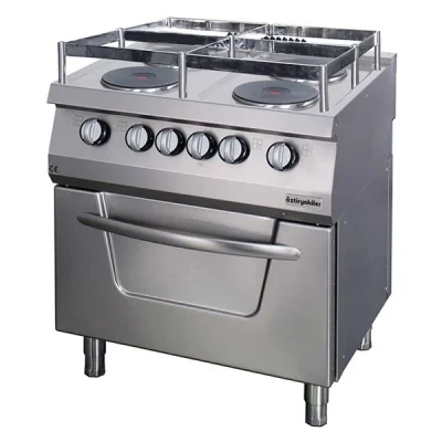 Öztiryakiler 700 Seri Kuzine Fırınlı Elektrikli 4 Yuvarlak Büyük Plate 80*70*85 Gemi Model