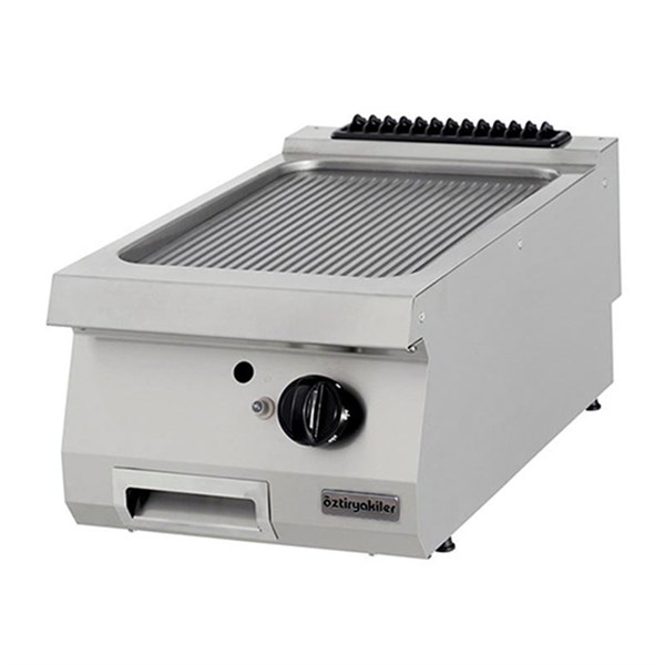 Öztiryakiler 700 Seri Set Üstü Grill Plate Oluklu Gazlı 40*70*30-Sert Krom Kaplı