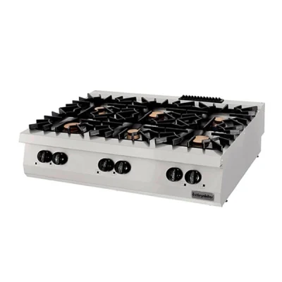 Öztiryakiler 900 Seri Set Üstü Altılı Ocak Gazlı 120*90*30 (3X6+3X10=48 Kw)