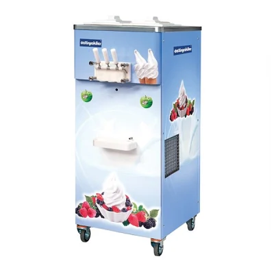 Öztiryakiler Dondurma Ve Frozen Yoğurt Makinası Set Ustu Uc Kollu Karıstırıcılı 2X15 Lt Oef2500A