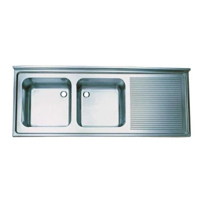 Öztiryakiler Tablalı Evye 150*60 Çift Göz Sağ Damlalıklı 40*40*25 Gözlü 1.00 Mm