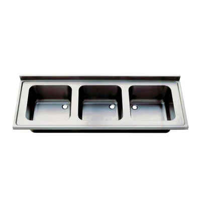 Öztiryakiler Tablalı Evye 160*60 Üç Göz Damlalıksız 40*40*25 Gözlü 1,00 M