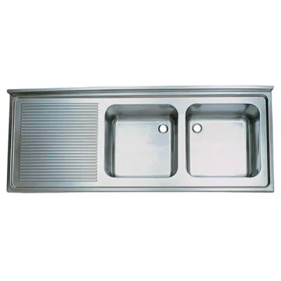 Öztiryakiler Tablalı Evye 160*70 Çift Göz Sol Damlalıklı 50*50*30 Gözlü 1,00 Mm