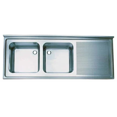 Öztiryakiler Tablalı Evye 180*70 Çift Göz Sağ Damlalıklı 50*50*30 Gözlü 1,00 Mm