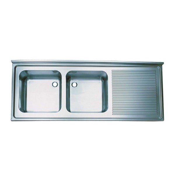 Öztiryakiler Tablalı Evye 200*70 Çift Göz Sağ Damlalıklı 50*50*30 Gözlü 1,00 Mm