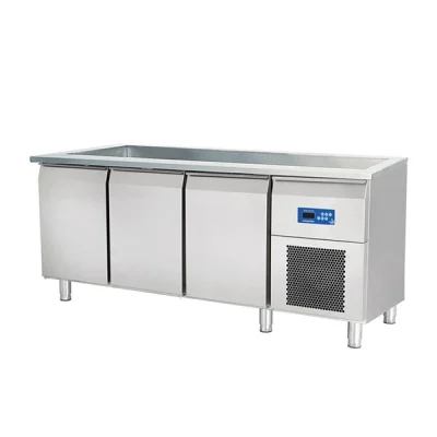 Öztiryakiler Tag 370 Ntv 3 Inox Kapı Buzdolabı Soguk Servıs Bankosu 188*70
