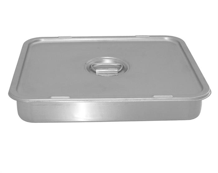 PRES BASKI TEPSİ KAPAKLI 0,80 MM SAPLI 35*40*8