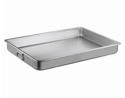 PRES BASKI TEPSİ KAPAKSIZ 0,80 MM SAPSIZ 35*40*5