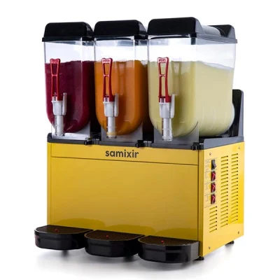 Samixir 12 + 12 + 12 L Slush Triple Buzlu İçecek Dispenseri Sarı