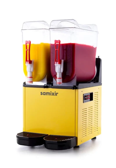 Samixir 12 + 12 L Slush Twin Buzlu İçecek Dispenseri Sarı