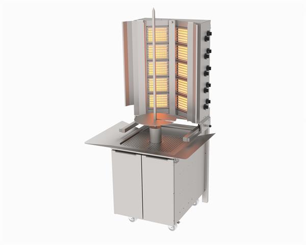 Atalay ADG-10DS Döner Ocağı 10 Gözlü Sabit Duvara Monte Döner Ocağı