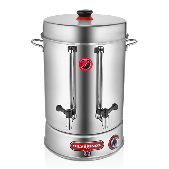 SilverInox 2016 500 Bardak Çevirmeli Metal Musluklu Çay Makinesi 50 lt