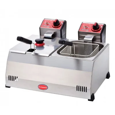 SilverInox 2701 Elektrikli Fritöz 8+8 Lt