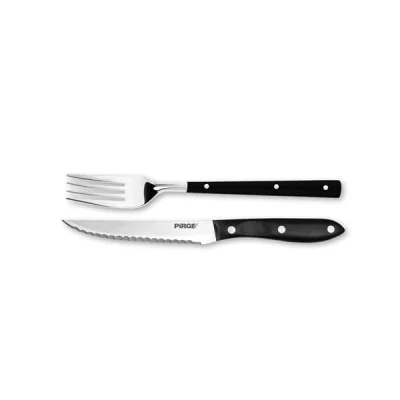 Pirge 41085 Elite Steak/Biftek Bıçağı &Çatal Seti 12 cm