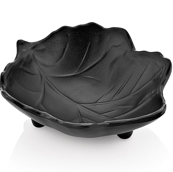 Biradlı Brd-104 Açık Büfe Sunum Yaprak Minimal 10X8X3 Cm Siyah