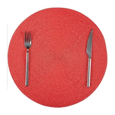 Biradlı Brd-1840 Amerikan Servis Yuvarlak Pvc Kırmızı 38 Cm